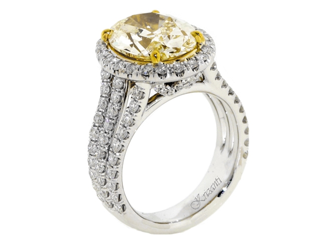 18KT 2 TONE ENGAGEMENT RING 1.55CT
